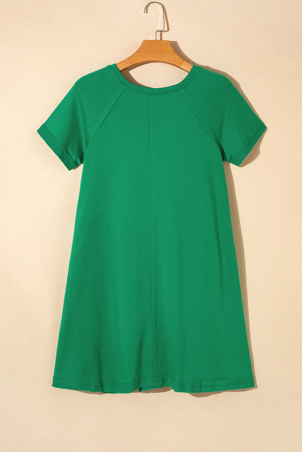 Bright Green Exposed Seamed T-shirt Dress