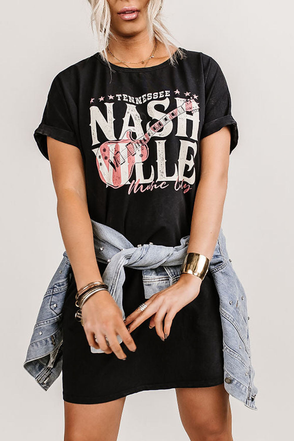 Black Nashville Music Festival Trending T-Shirt Dress