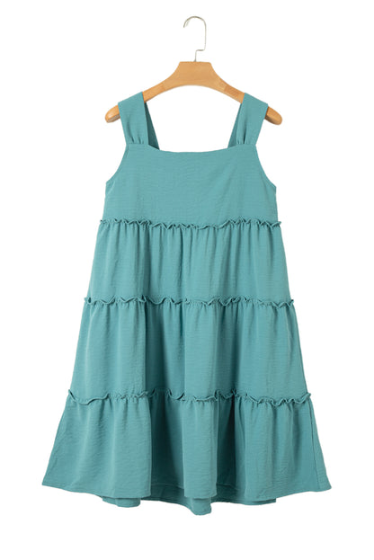 Skobeloff Frilled Tiered Sleeveless Flowy Dress